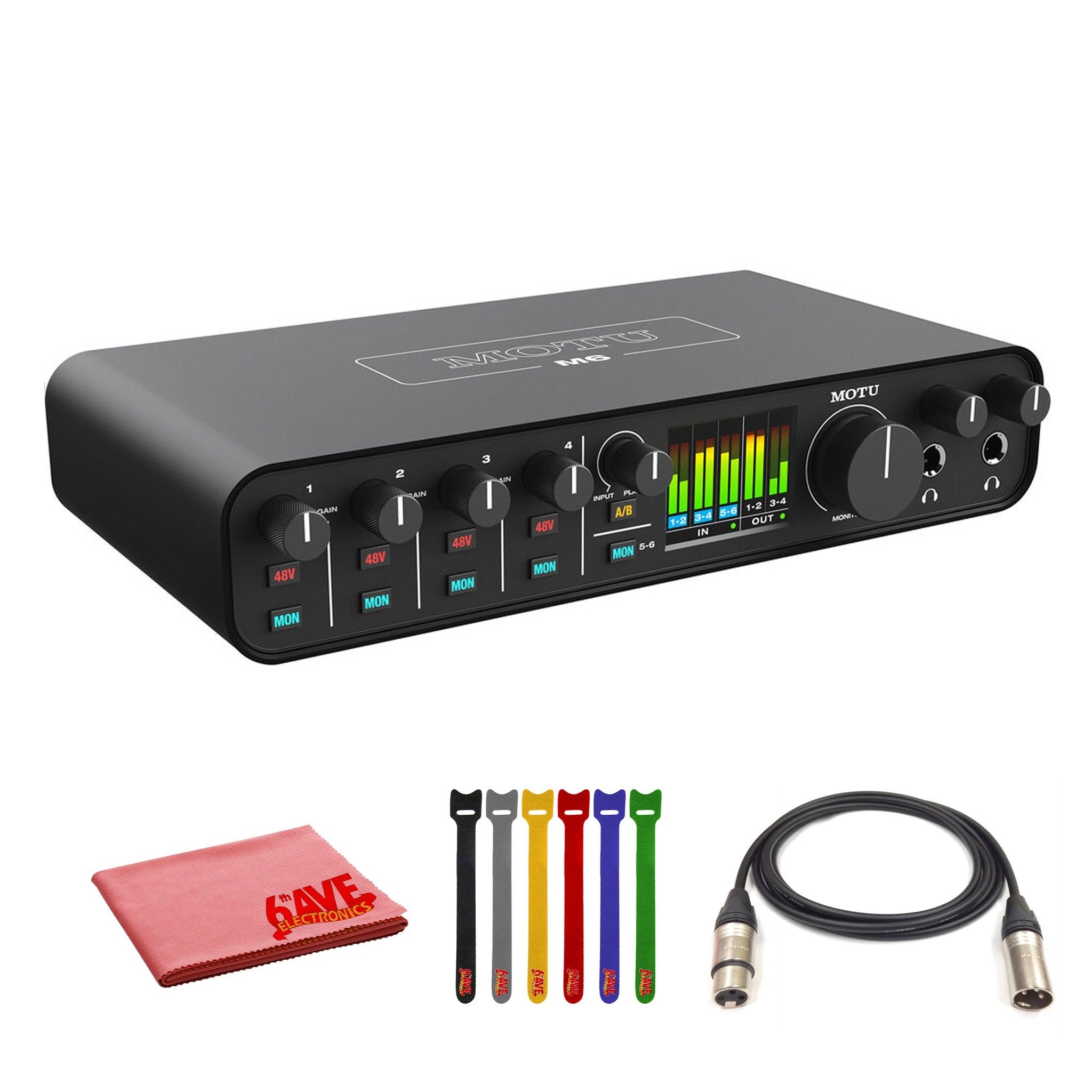 MOTU M6 USB-C Audio/MIDI Interface Bundle MOTU