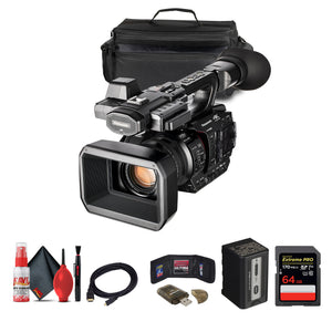 Panasonic AG-X20ED / HC-X20 4K Professional Compact Camcorder with Rich Connectivity + 64GB Card + More