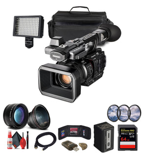 Panasonic AG-X20ED / HC-X20 4K Professional Compact Camcorder with Rich Connectivity + 64GB Card + More