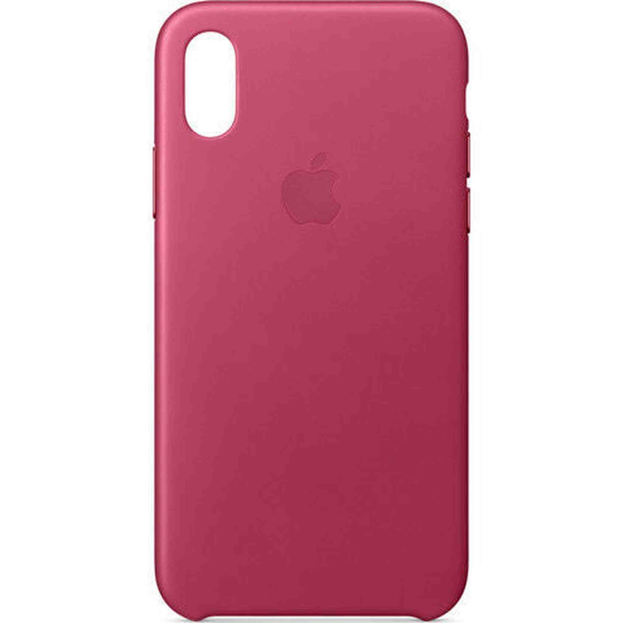 Apple Leather Case for iPhone X - Pink Fuchsia