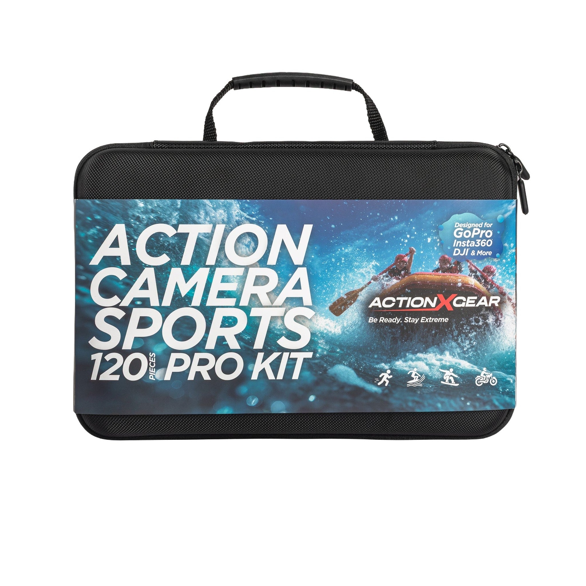 ACTIONXGEAR 120 in 1 Action Camera Accessory Kit For GoPro Bundle