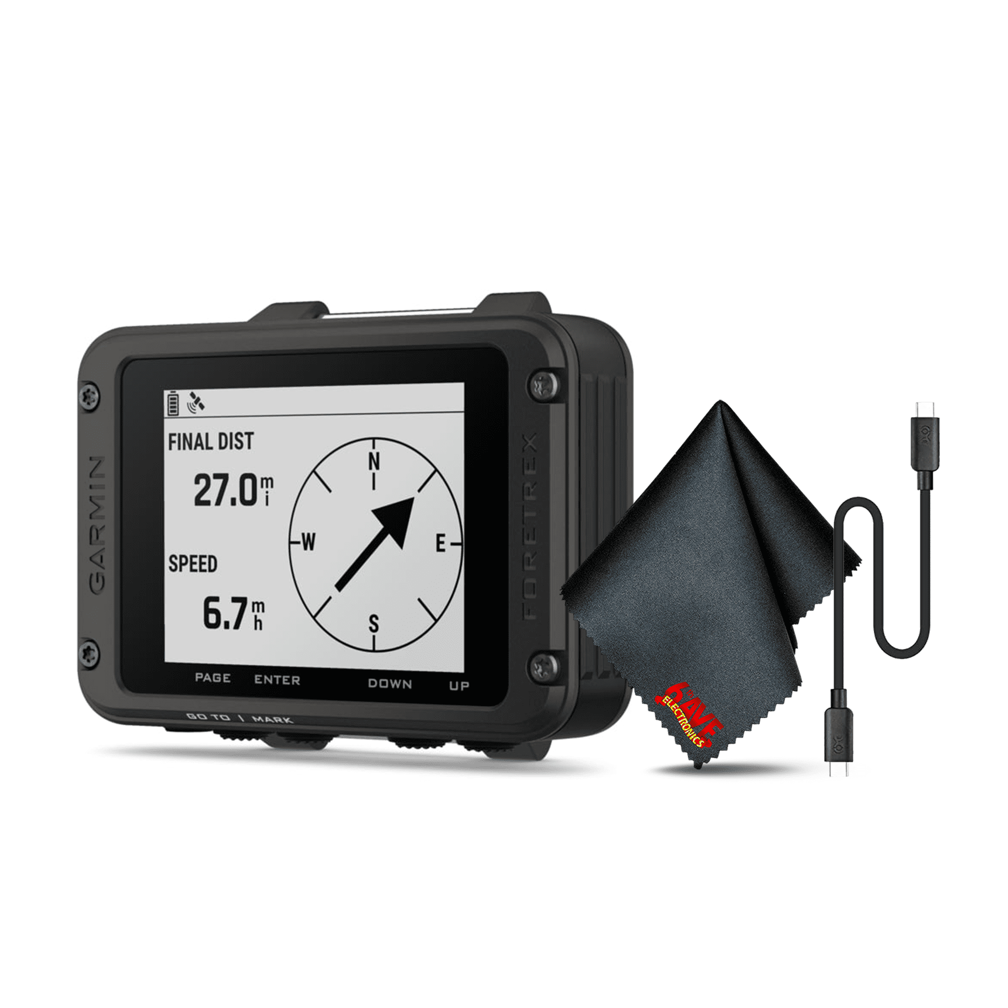 Garmin Foretrex 801 No Strap with 6Ave Cleaning Cloth Garmin