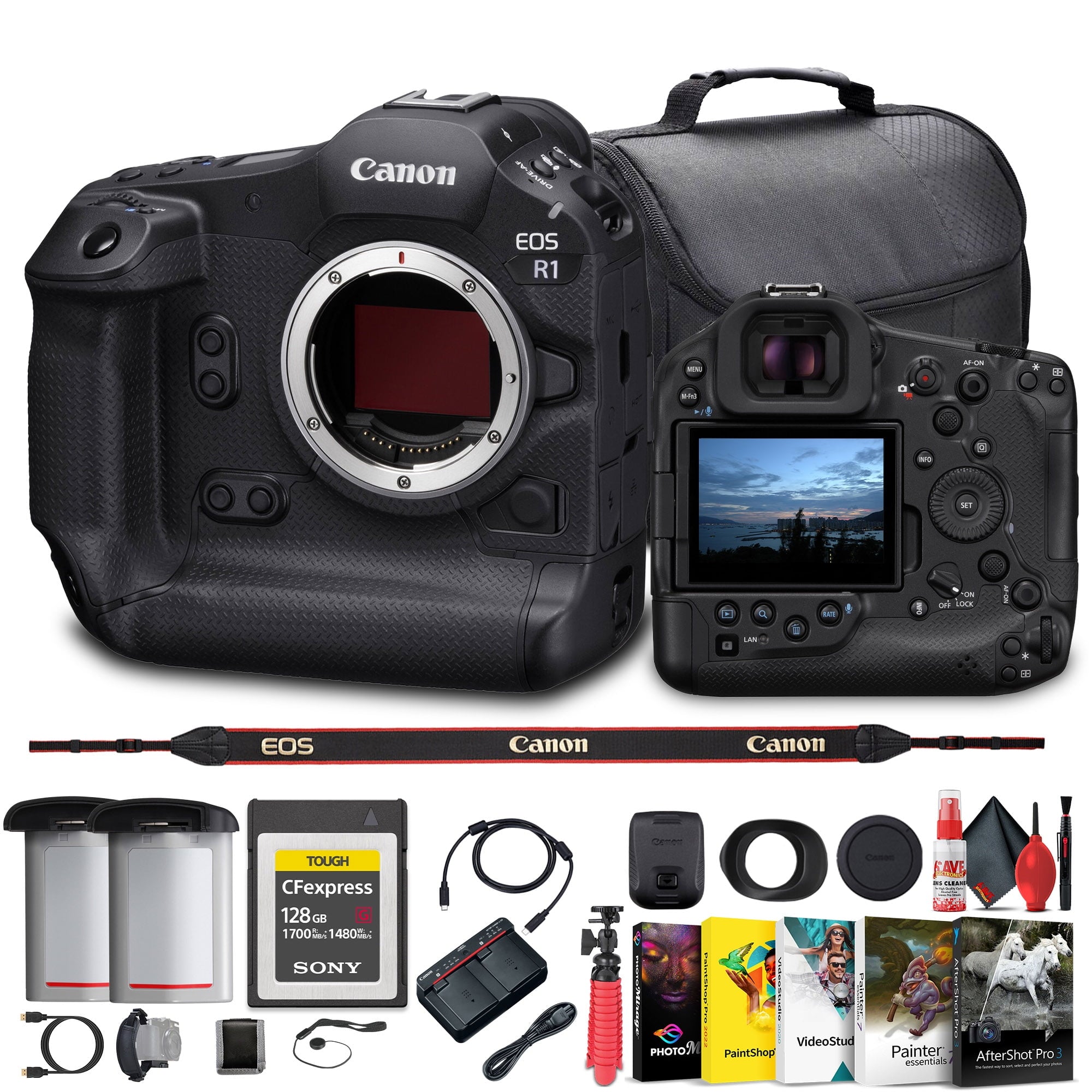 Canon EOS R1 Mirrorless Camera - 24MP, Full-Frame Stacked BSI CMOS Sensor Bundle