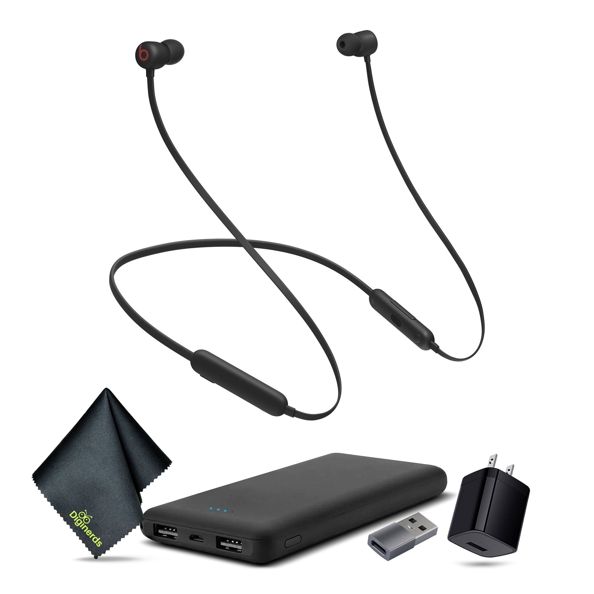 Beats Flex Wireless In-Ear Headphones Black Bundle + Accessories