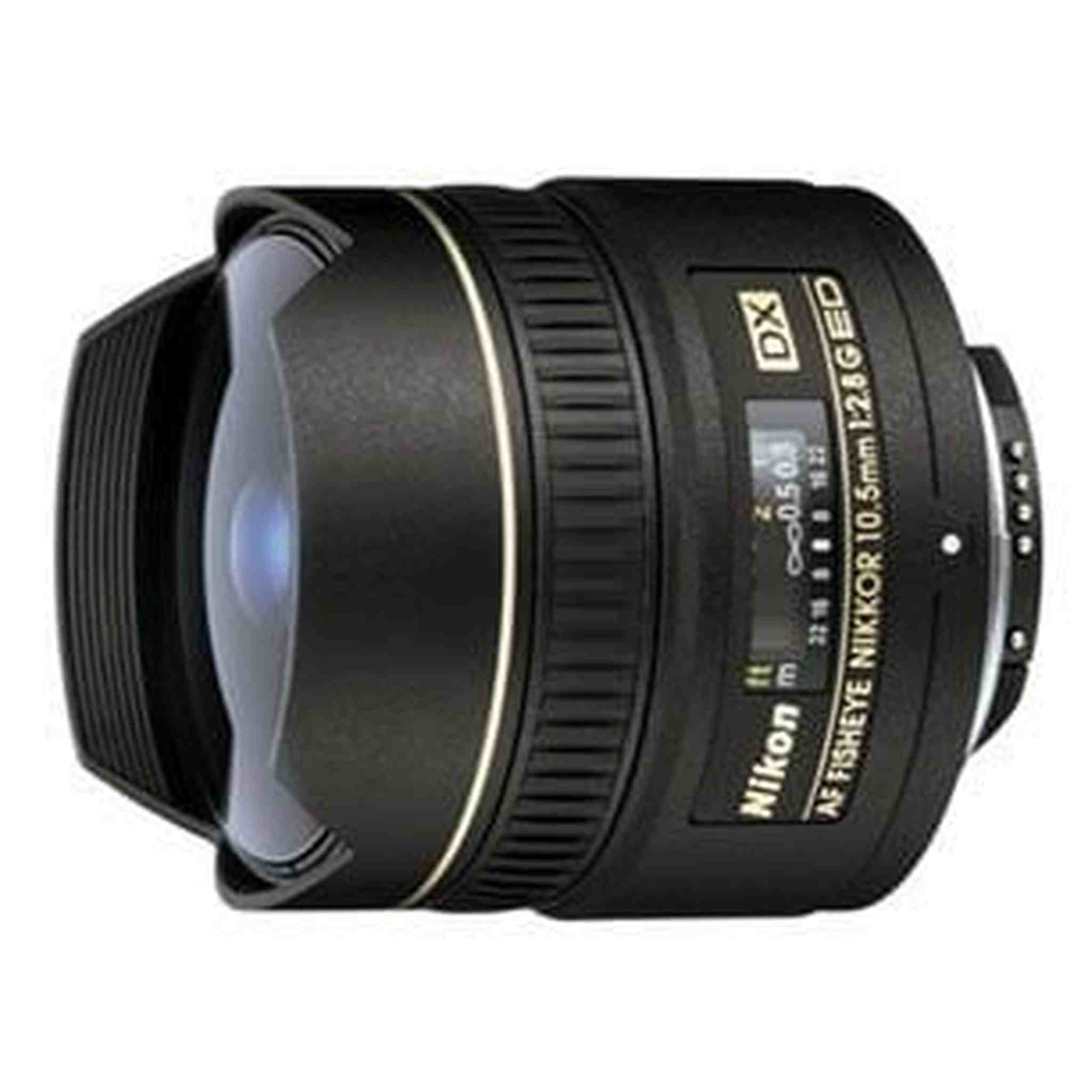Nikon AF DX NIKKOR 10.5mm f/2.8G ED Fixed Zoom Fisheye Lens with Auto Focus for Nikon DSLR Cameras - Used Nikon
