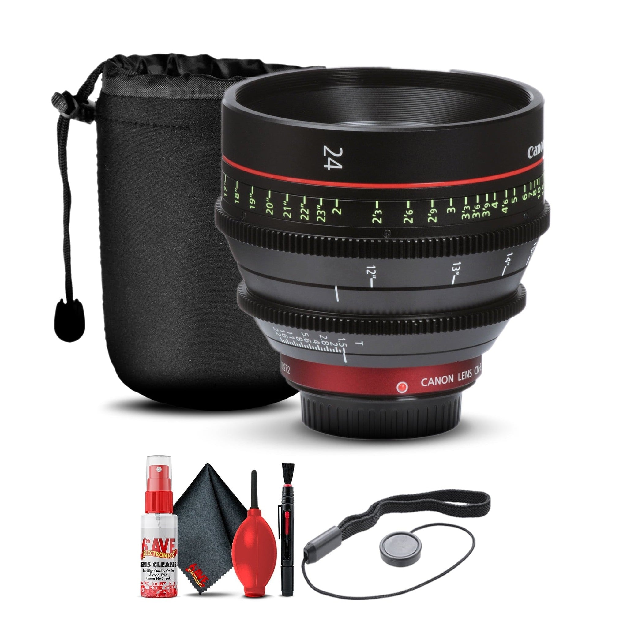 Canon CN-E 24mm T1.5 L F Cinema Prime Lens EF Mount 6569B001 + More