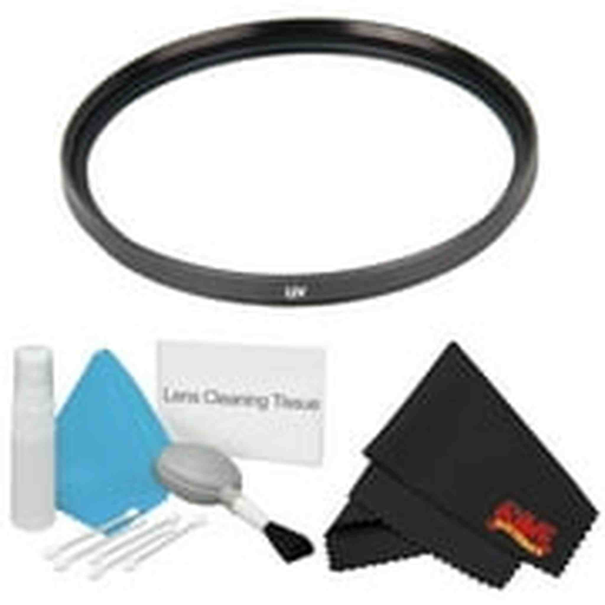 55mm UV Filter + Deluxe Cleaning Kit + MicroFiber Cloth Bundle