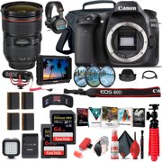 Canon EOS 80D DSLR Camera (Body Only) (1263C004) + 4K Monitor + Canon EF 24-70mm