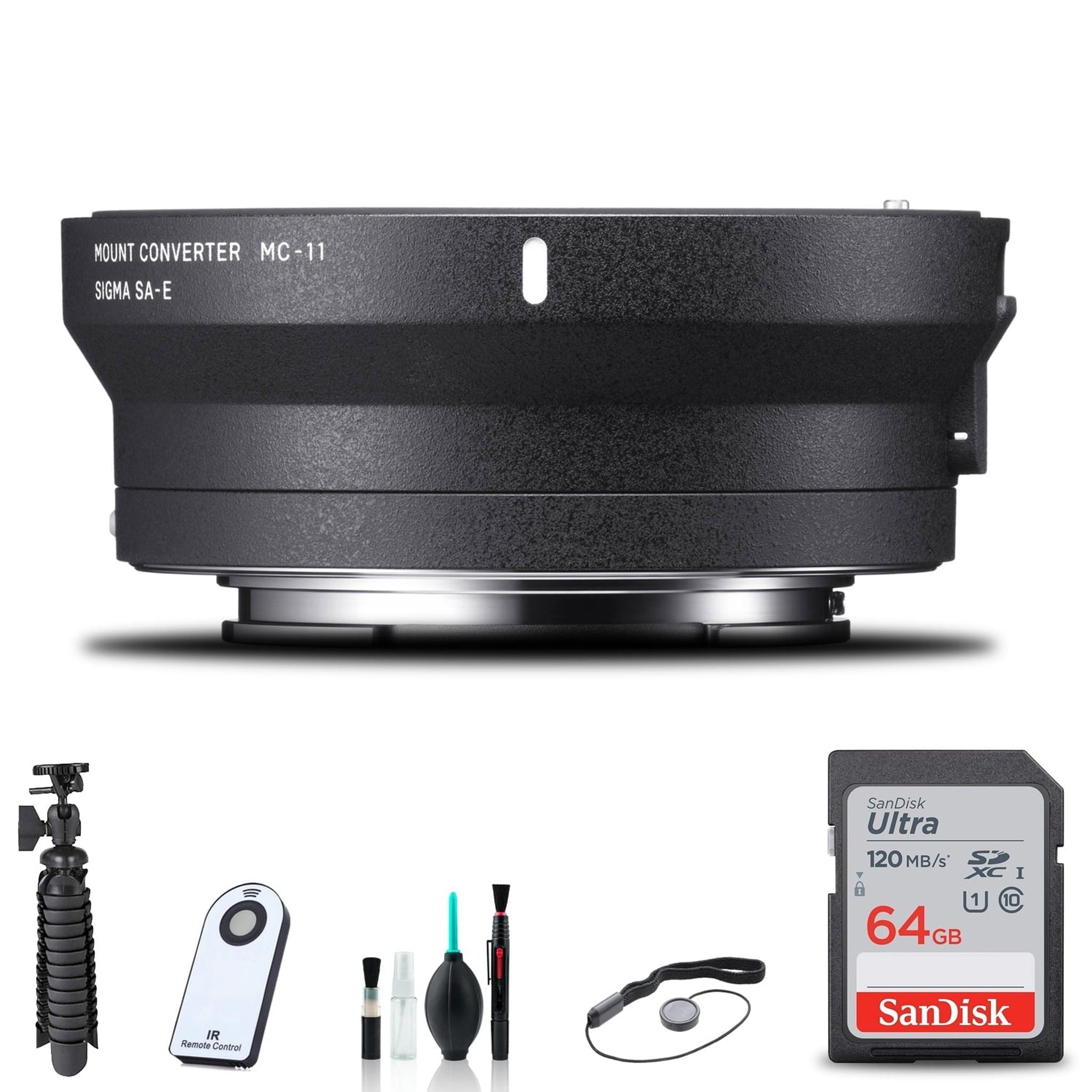 Sigma MC-11 Mount Converter/Lens Adapter for Sony + Accessories Bundle