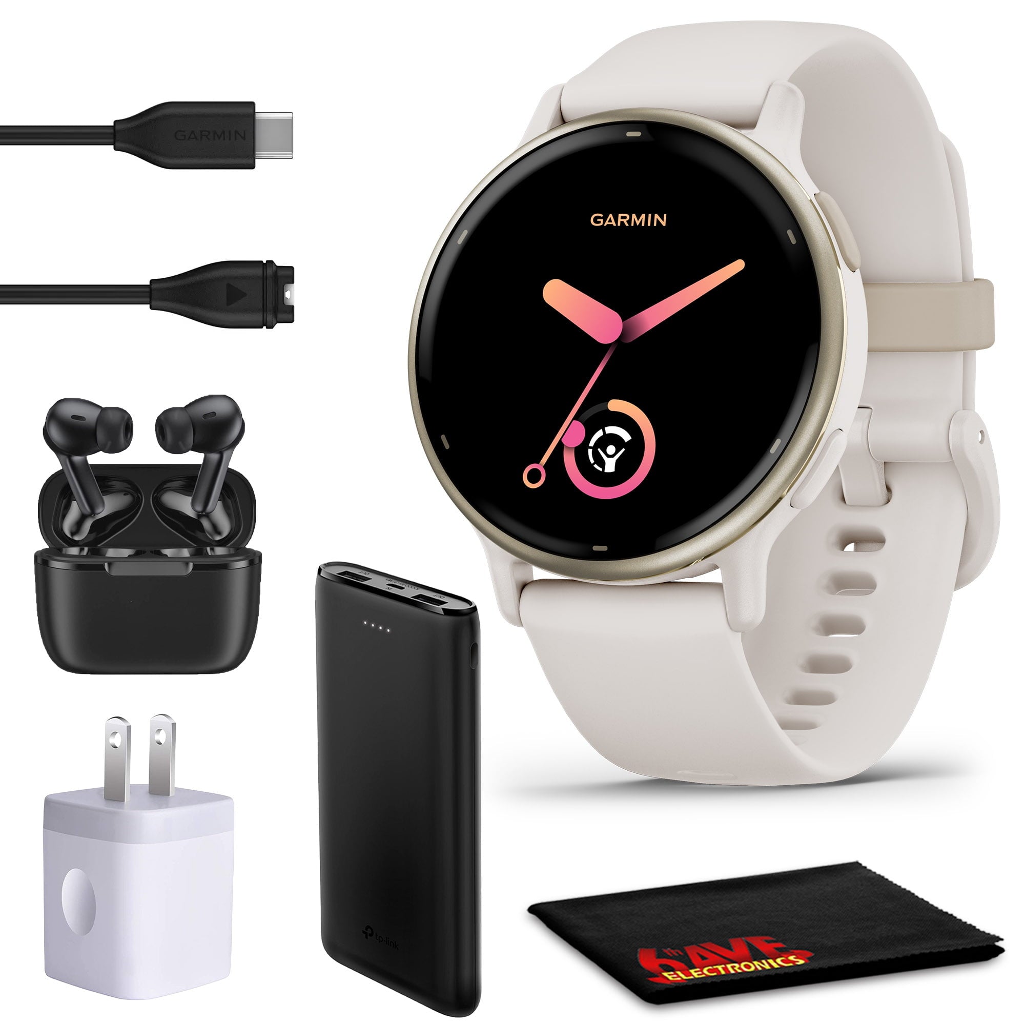 Garmin Vivoactive 5 Fitness Tracker Smart Watch For Women & Men - Ivory Case