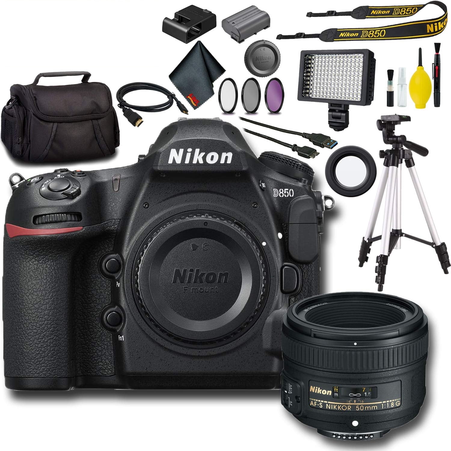 Nikon D850 DSLR Camera (International Model) Plus Bundle