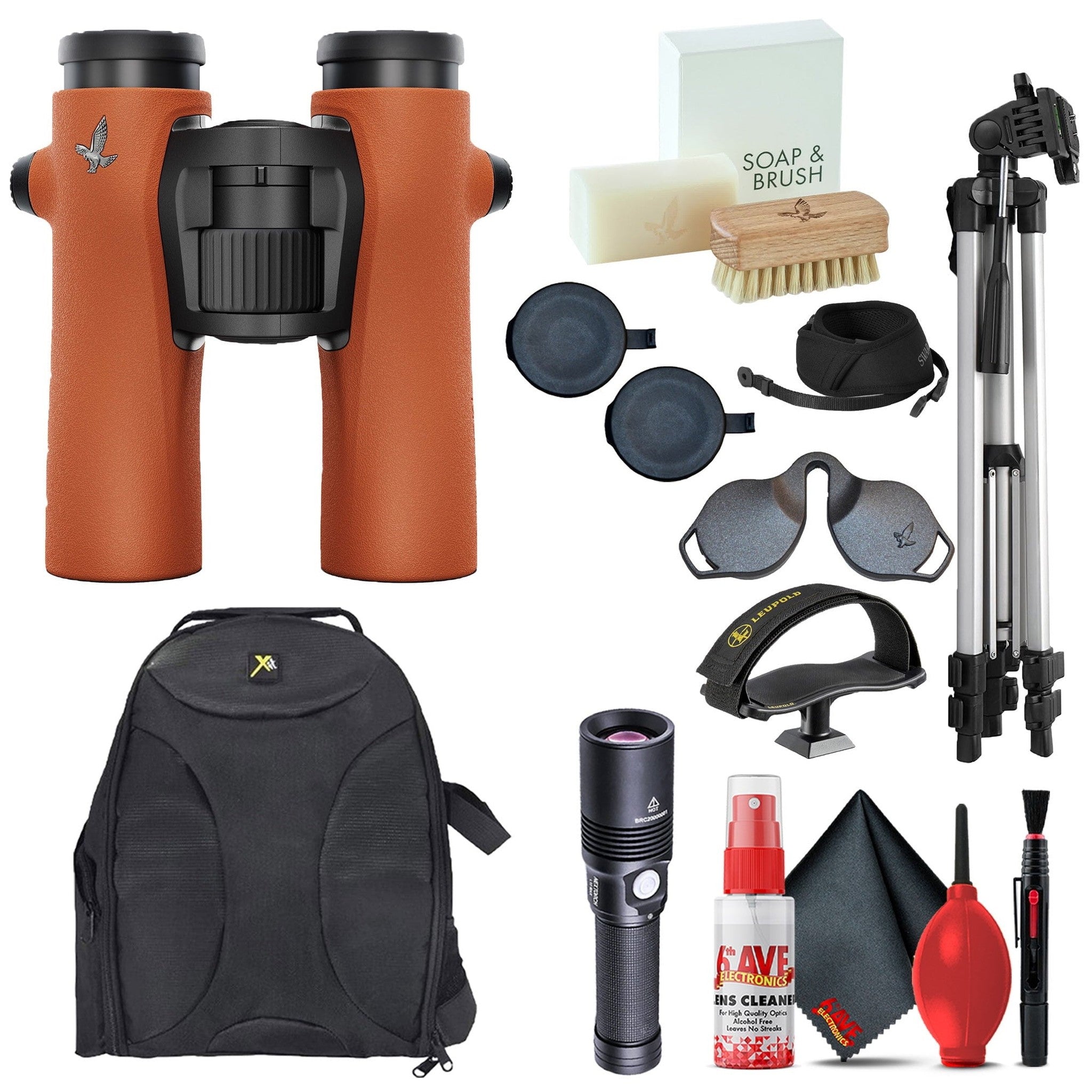 Swarovski 8x32 NL Pure Binoculars Burnt Orange with Pro Accessory Kit Swarovski
