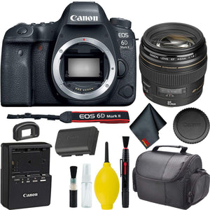 Canon EOS 6D Mark II DSLR Camera w/Canon EF 85mm f/1.8 USM Lens Bundle Canon