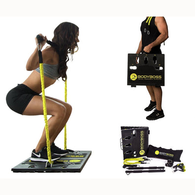 BodyBoss Home Gym 2.0 - Full Portable Gym Home Workout Package, Gold