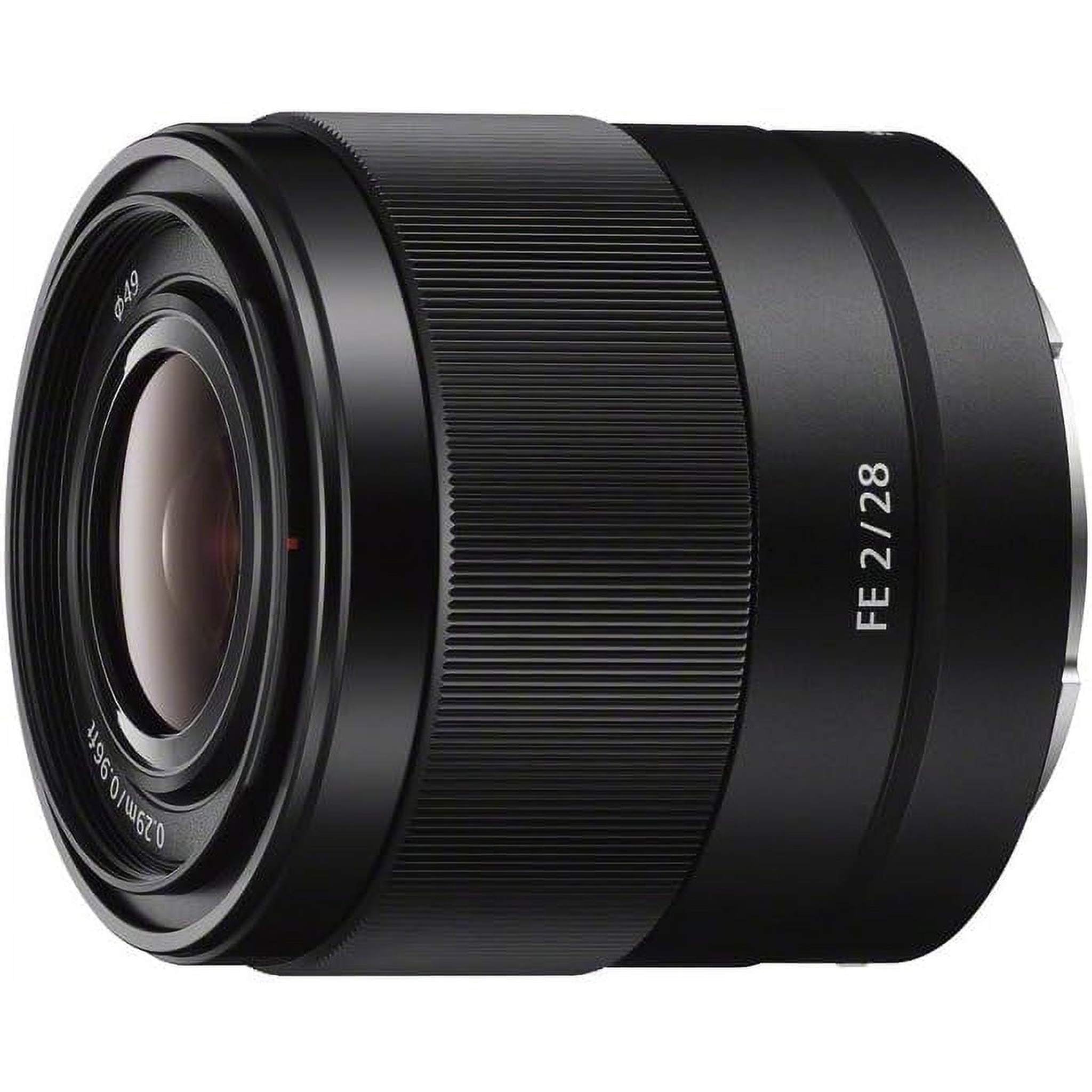 Sony SEL28F20 FE 28mm f/2-22 Standard-Prime Lens for Mirrorless Cameras - Reconditioned Sony