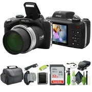 Minolta Pro Shot MN53Z 16 MP HD Digital Camera with 53x Zoom, 1080p HD Video Bundle Black