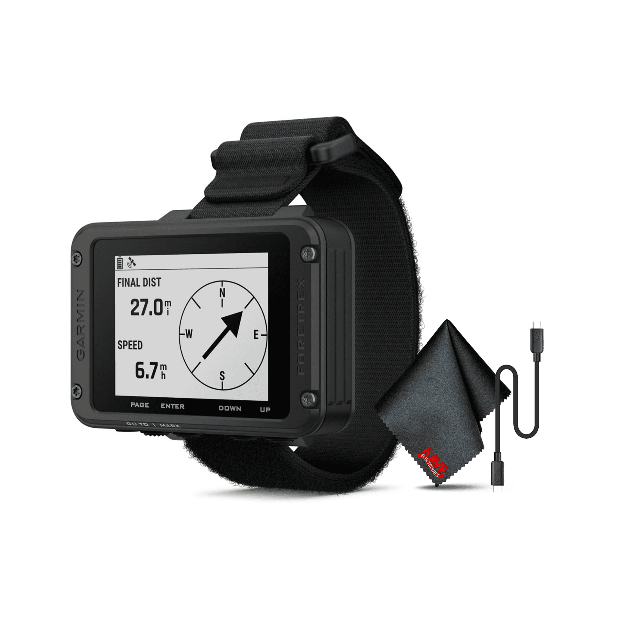 Garmin Foretrex 801 with 6Ave Cleaning Cloth Garmin
