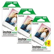 Fujifilm Instax Mini Instant Film, Total 50 Shots + 20 Decorative Stickers