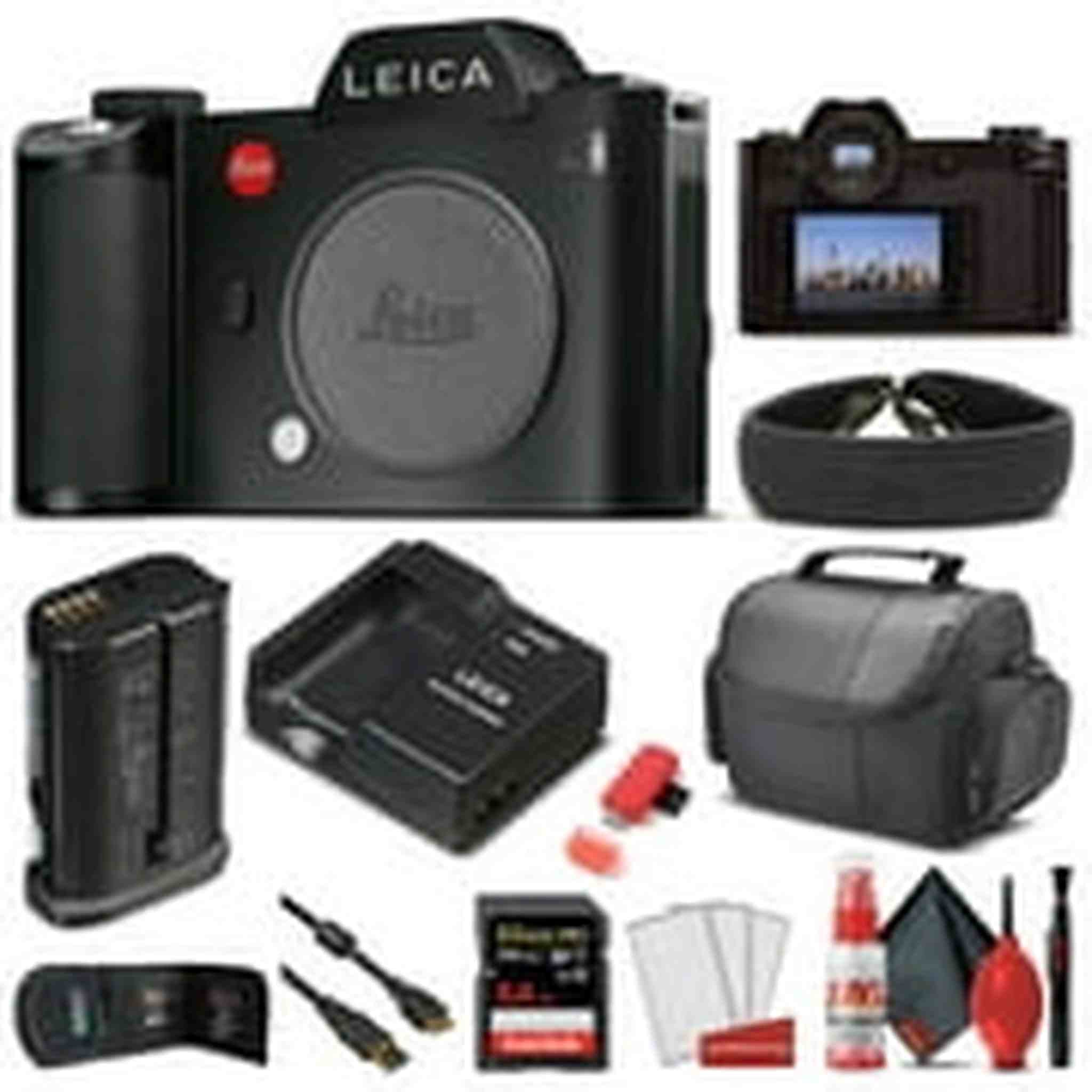 Leica SL Typ 601 Mirrorless Digital Camera 10850 + 64GB Extreme Pro Card + Card Reader + Case + Memory Wallet - Starter Bundle Leica