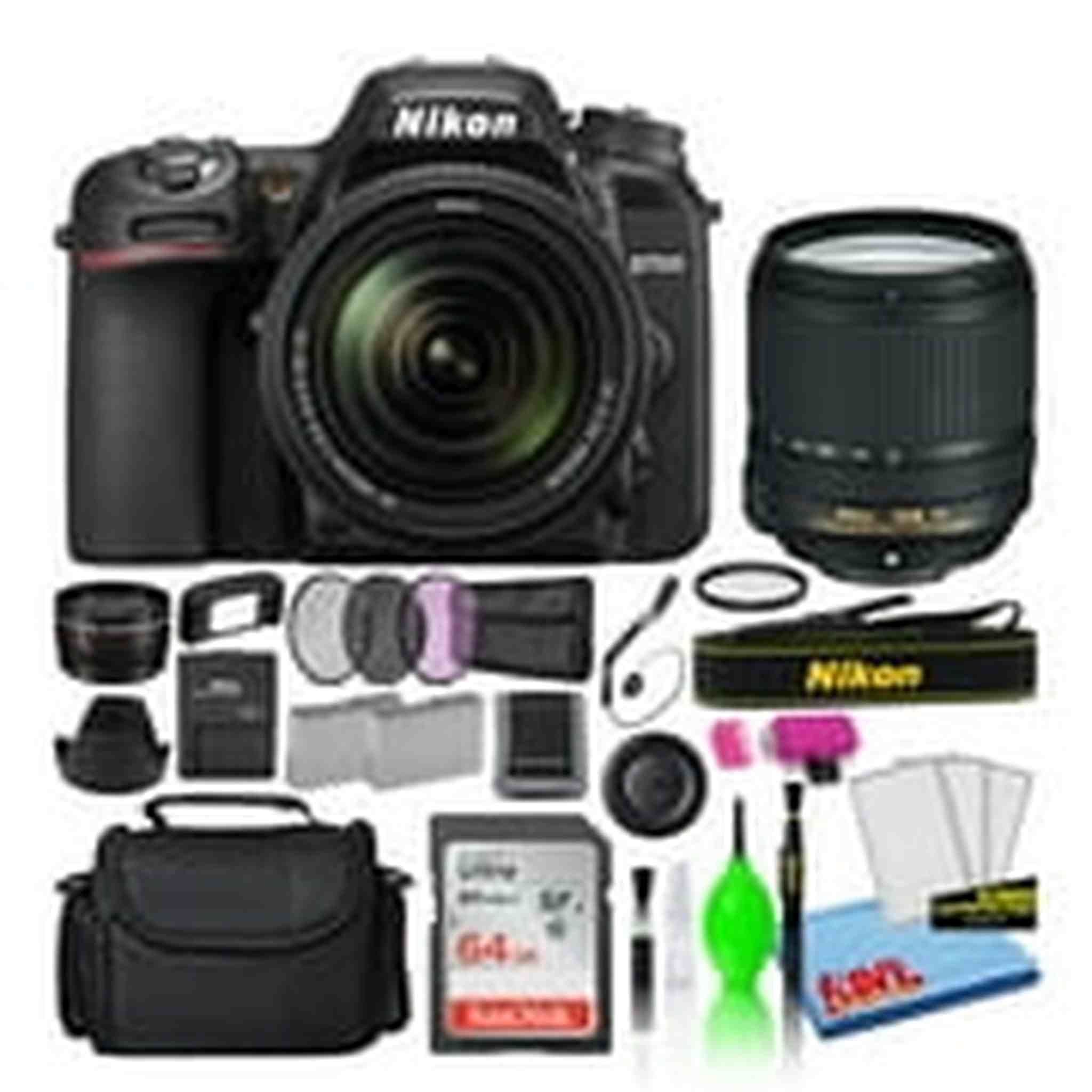 Nikon D7500 Digital Camera with 18-140mm VR Lens (1582) + 64GB Card + Bag (Intl)