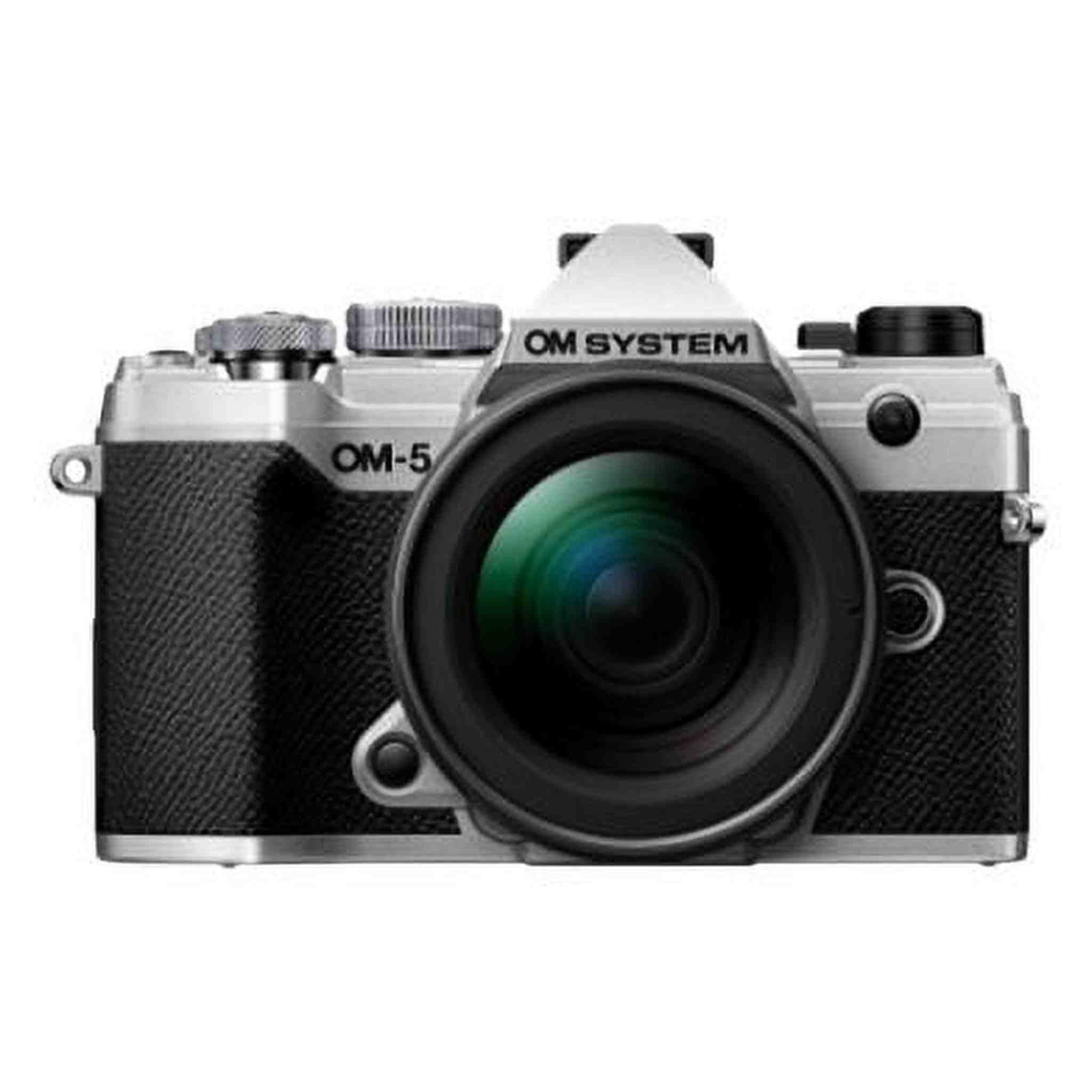 OM System OM-5 Silver Micro Four Thirds System Camera M.Zuiko Digital ED 12-45mm F4.0 PRO kit Outdoor Camera Weather Sealed Design 5-Axis Image Stabilization 50MP Handheld High Res Shot OM Digital Solutions
