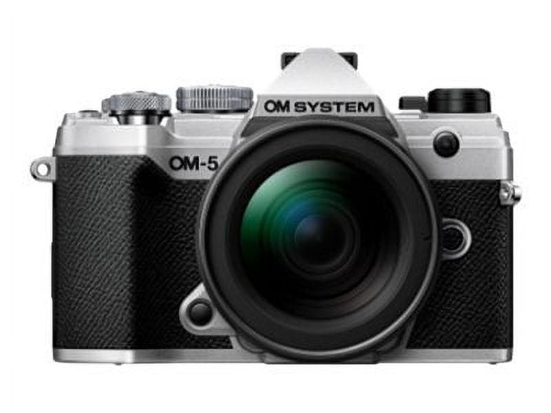 OM System OM-5 Silver Micro Four Thirds System Camera M.Zuiko Digital ED 12-45mm F4.0 PRO kit Outdoor Camera Weather Sealed Design 5-Axis Image Stabilization 50MP Handheld High Res Shot