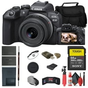 Canon EOS R10 Mirrorless Camera W/ 18-45mm Lens + 64GB TOUGH Card + Bag + More
