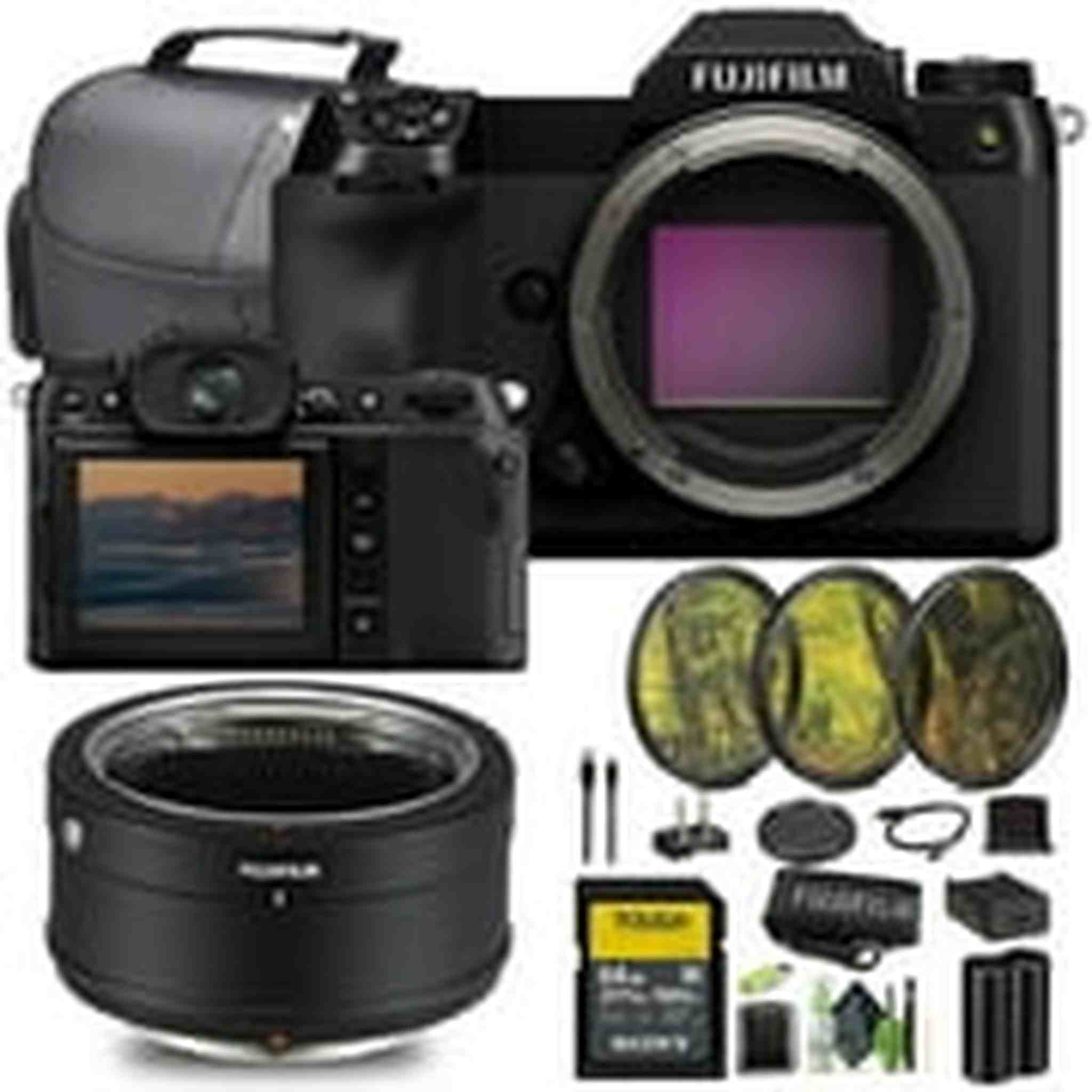 FUJIFILM H Mount Adapter G + FUJI GFX 100S II Medium Format Mirrorless Camera