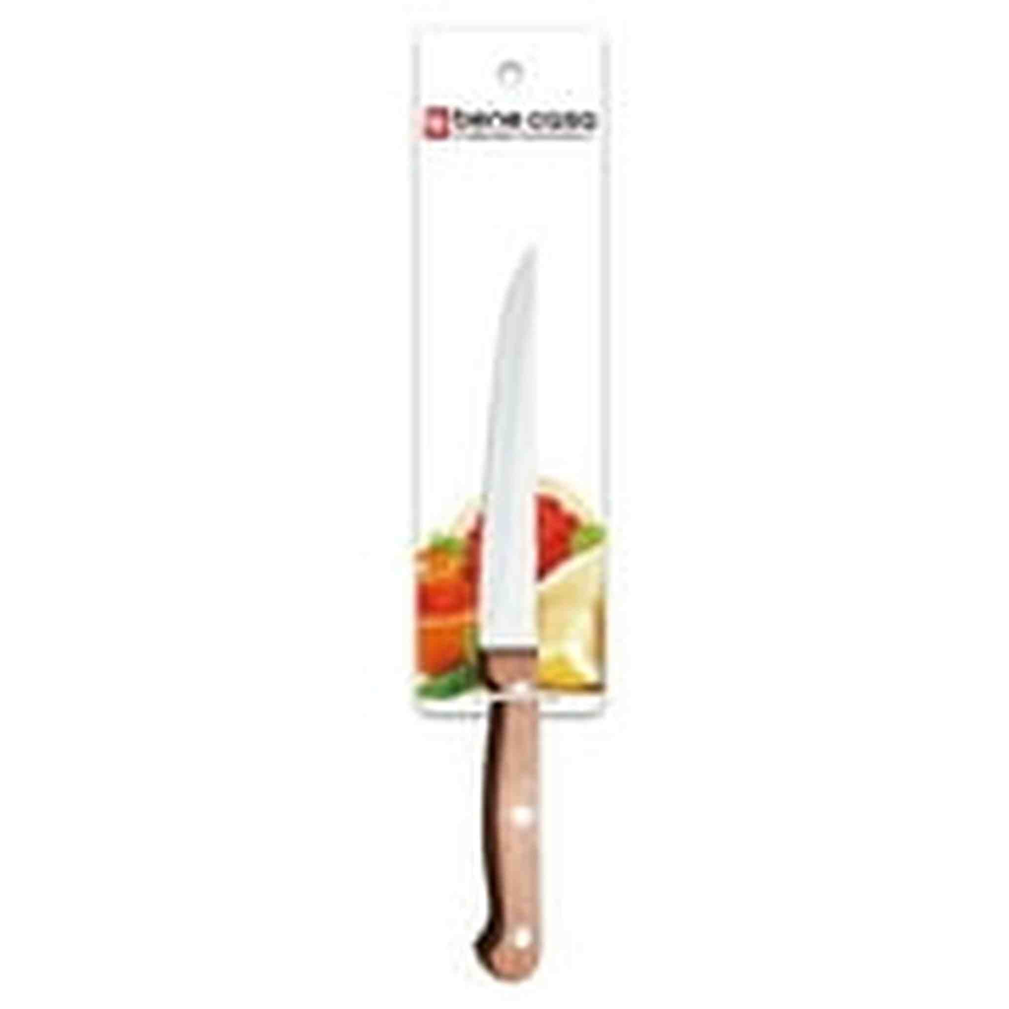 Bene Casa Chef knife with rosewood handle, stainless steel blade, full tang and triple riveted handle 5" Utility Knife Overstock
