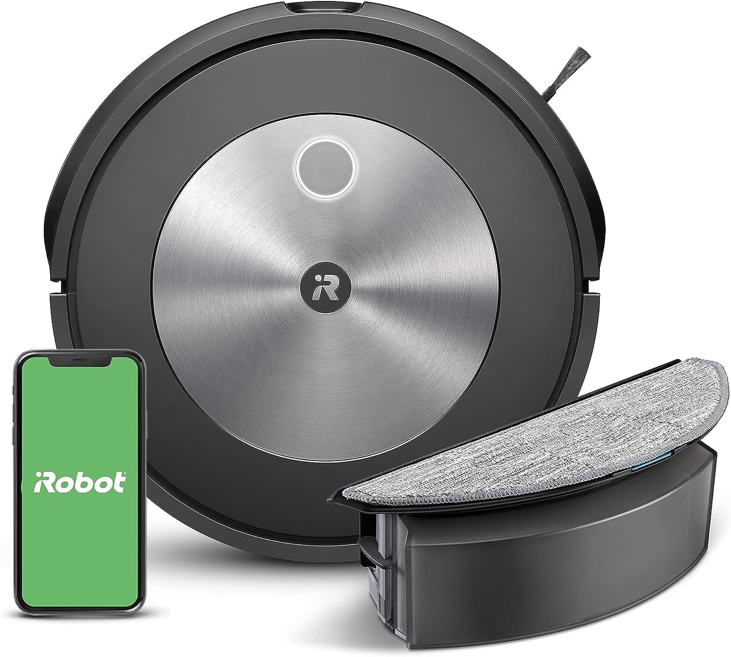 iRobot Roomba Combo j5 Robot - 2-in-1 Vacuum with Optional Mopping, Identifies & Avoids Obstacles Like Pet Waste & Cords, Clean by Room with Smart Mapping, Works with Alexa, Ideal for Pet Hair