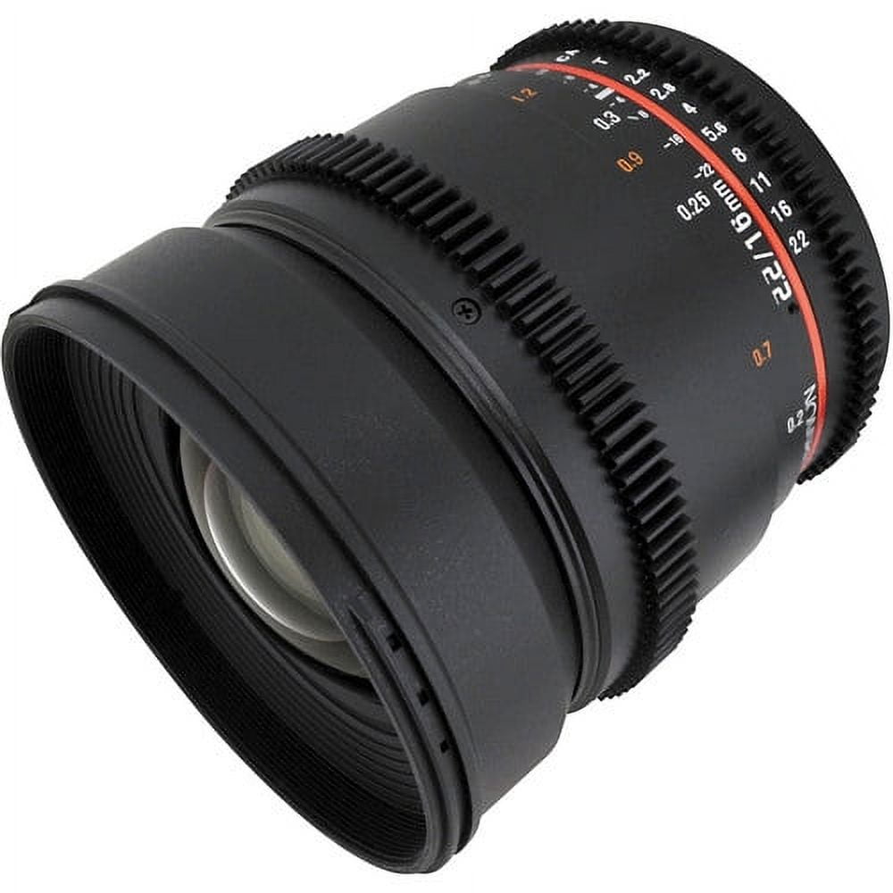 Rokinon CV16M-N 16mm T2.2 Cine Wide Angle Lens for Nikon F Mount Cameras