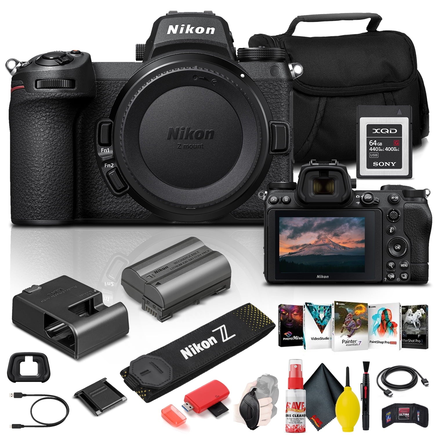 Nikon Z 6II Mirrorless Digital Camera 24.5MP Body (1659) Graphic Bundle