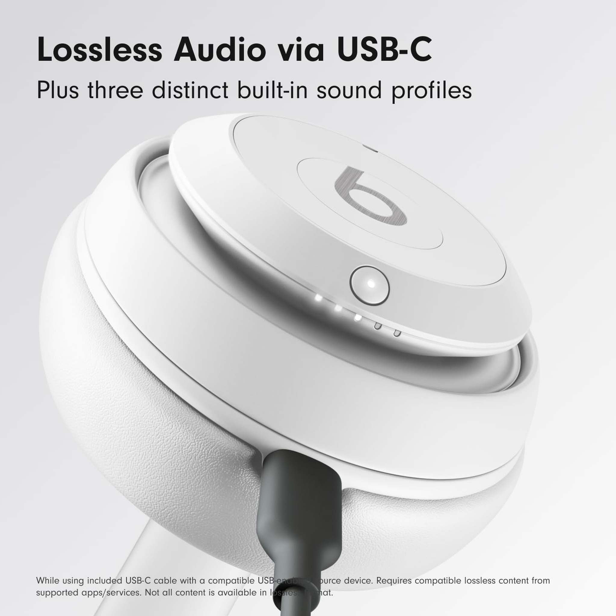 Beats by Dr. Dre Studio Pro Wireless Headphones Matte White Bundle Beats