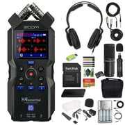Zoom H4essential 4-Track Handy Recorder 2024 Model, Essential Series with 32-Bit Float, Accessibility, Stereo Microphones, 2 XLR/TRS Combo Inputs, USB Interface, for Musicians, Podcasters, and More