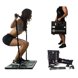 BodyBoss Home Gym 2.0 - Full Portable Gym Home Workout Package - PKG4-Black
