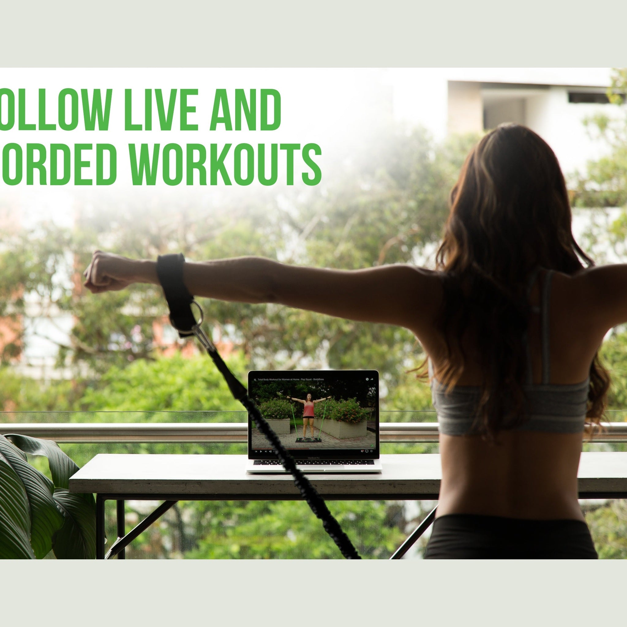 BodyBoss Home Gym 2.0 - Full Portable Gym Home Workout Package - PKG4-Black