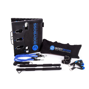 BodyBoss Home Gym 2.0 - Full Portable Gym Home Workout Package - Blue - Used BodyBoss