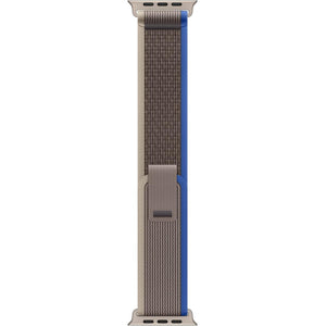 Apple Watch Band - Trail Loop 49mm - Blue/Gray with Rugged Titanium Finish - S/M