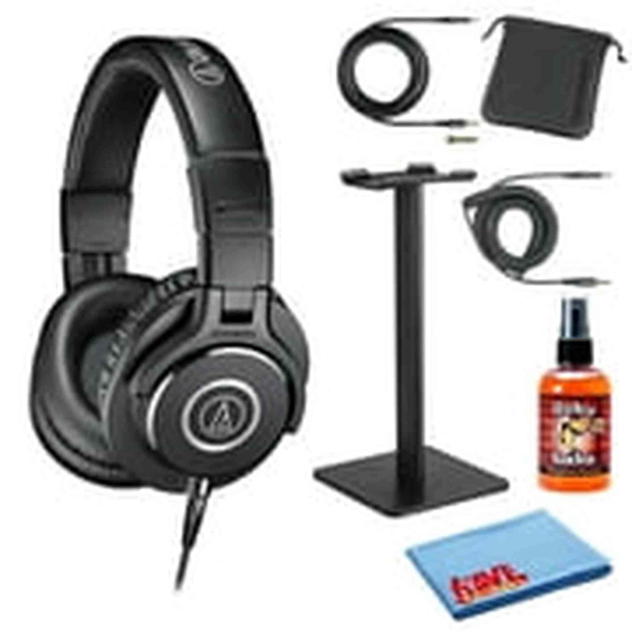 Audio-Technica ATH-M40x Professional Studio Monitor Headphones with Accessories Audio-Technica