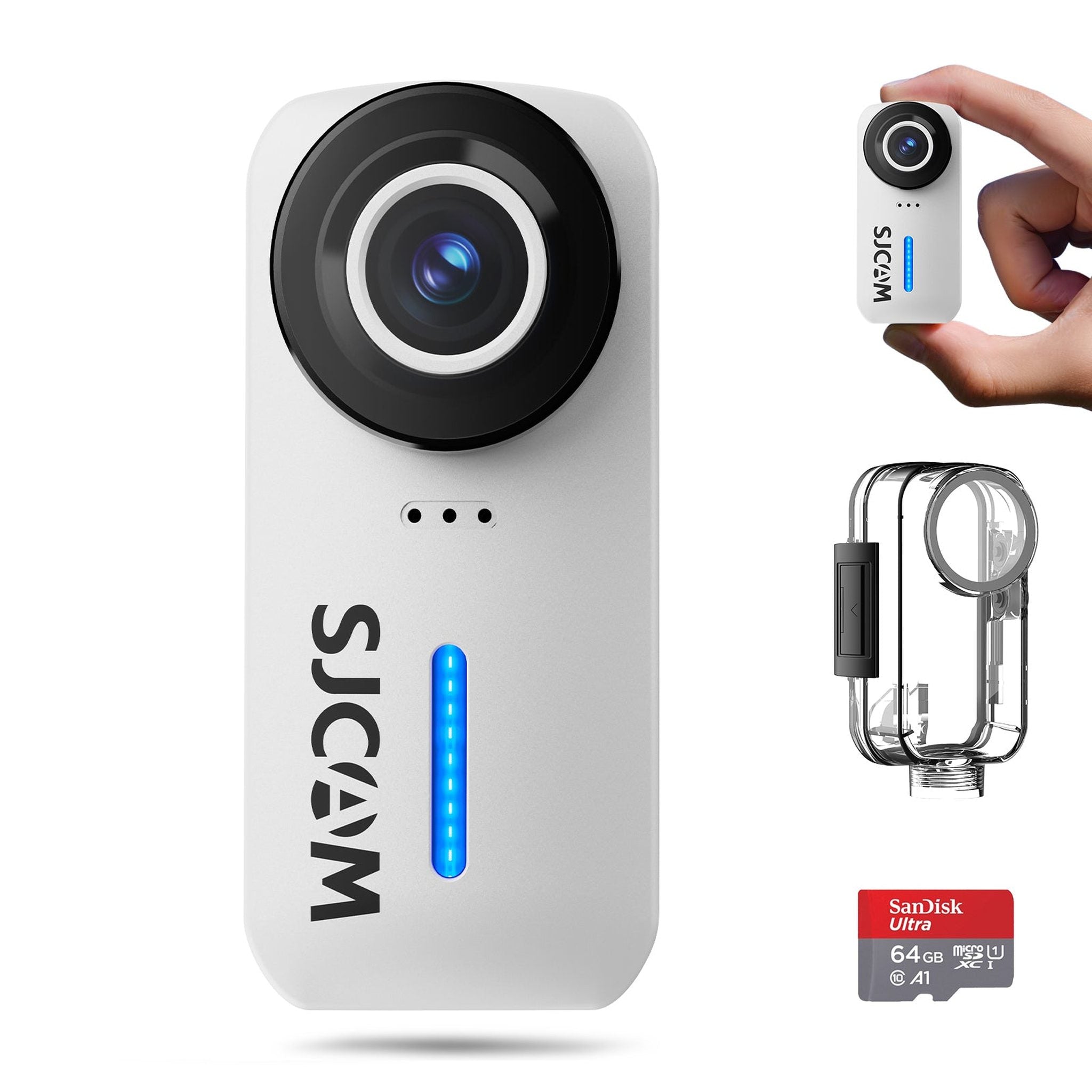 SJCAM C110+ 4K30FPS Action Camera Ultra HD with EIS, 170 Degree Wide Angle 98FT Waterproof Camera，Helmet Camera with Mount Kits, 32G SD Card