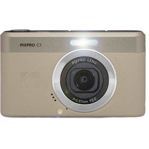 Kodak PIXPRO C1 Digital Camera Tan 13MP Compact Camera + More