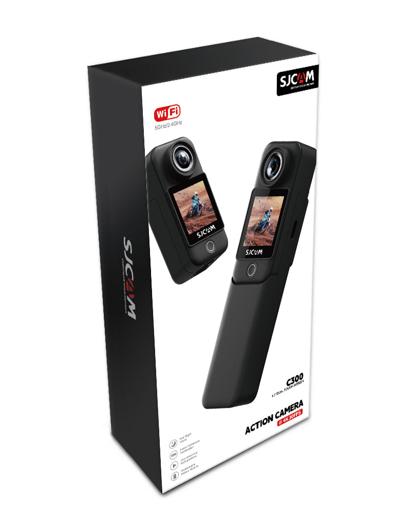 SJCAM C300 Action Camera 4K 30FPS 6-Axis Gyro Stabilization 30M Waterproof 1.3″ Touch Screen 154° Wide Angle 8X Digital Zoom