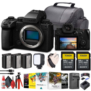 Panasonic Lumix S5 IIX Mirrorless Camera + 2 x 64GB Card + Corel Software + More