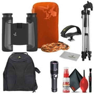 Swarovski 8x25 CL Pocket Binoculars Anthracite Mountain Accessory Bundle Swarovski