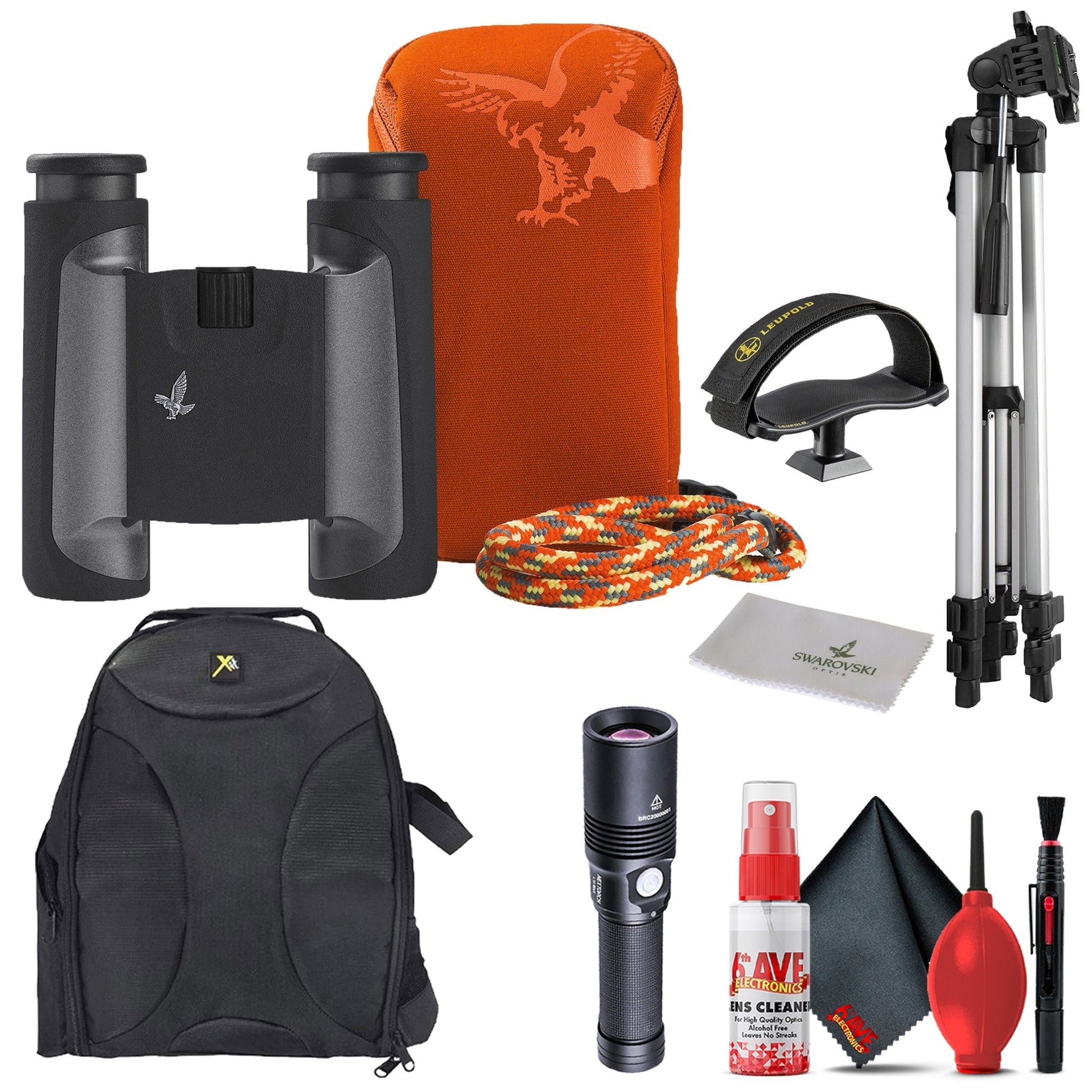 Swarovski 8x25 CL Pocket Binoculars Anthracite Mountain Accessory Bundle Swarovski