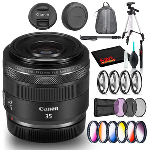 Canon RF 35mm f/1.8 IS Macro STM Lens Intl Model With Filters and Backpack
