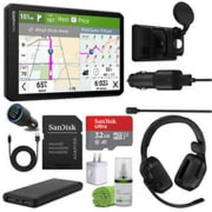 Garmin dezl Cam OTR725, Large, Easy-to-Read 7” GPS Truck Navigator Bundle