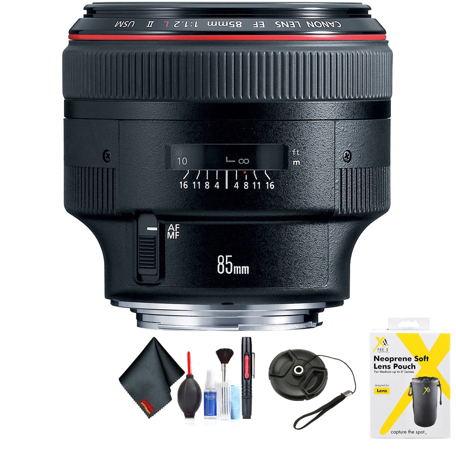 Canon EF 85mm f/1.2L II USM Lens for Canon EF Mount + Accessories International Model with 2 Year Warranty