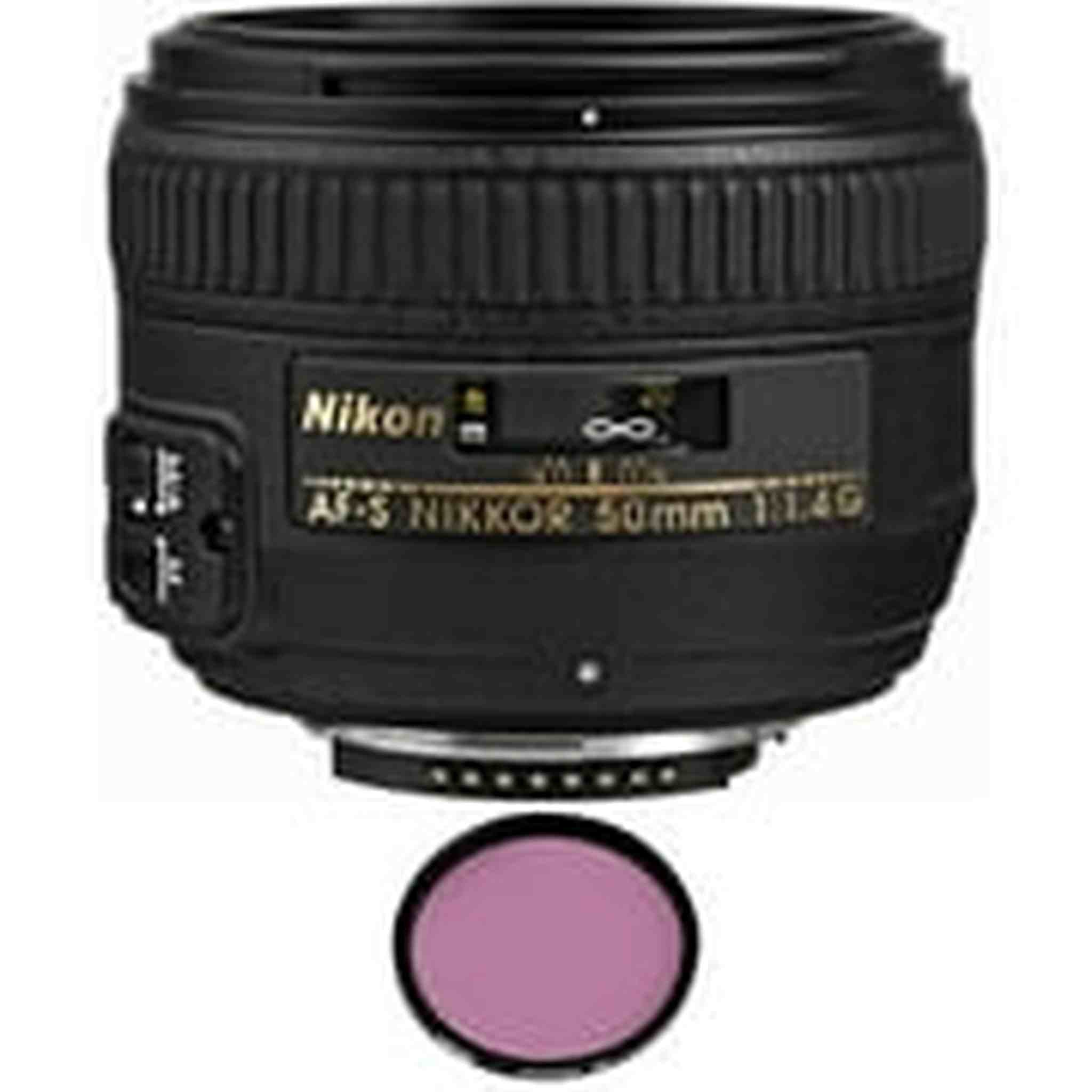 Nikon AF-S NIKKOR 50mm f/1.4G Lens with Pro Filter Certified Refurbished - Reconditioned Nikon