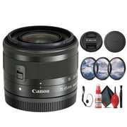 Canon EF-M 15-45mm f/3.5-6.3 IS STM Zoom Lens Graphite 0572C002 - Bundle